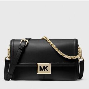 Michael Kors Black Leather Crossbody Bag